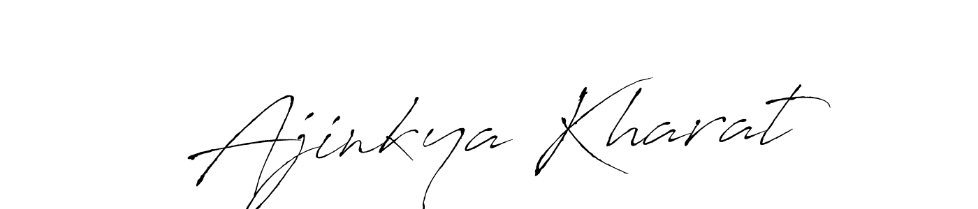 How to make Ajinkya Kharat name signature. Use Antro_Vectra style for creating short signs online. This is the latest handwritten sign. Ajinkya Kharat signature style 6 images and pictures png