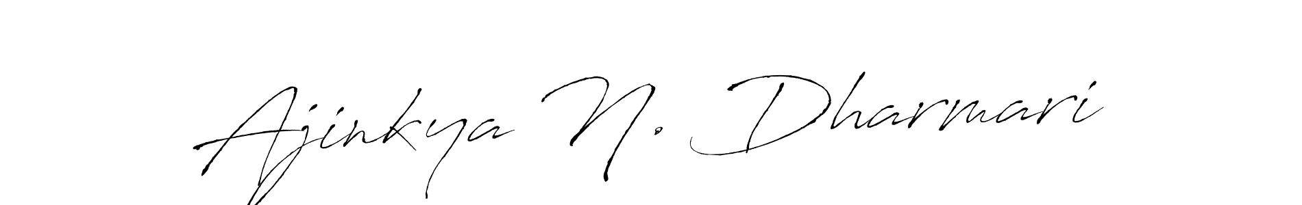 How to make Ajinkya N. Dharmari signature? Antro_Vectra is a professional autograph style. Create handwritten signature for Ajinkya N. Dharmari name. Ajinkya N. Dharmari signature style 6 images and pictures png