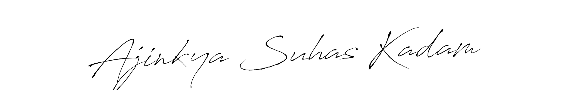 Make a beautiful signature design for name Ajinkya Suhas Kadam. With this signature (Antro_Vectra) style, you can create a handwritten signature for free. Ajinkya Suhas Kadam signature style 6 images and pictures png