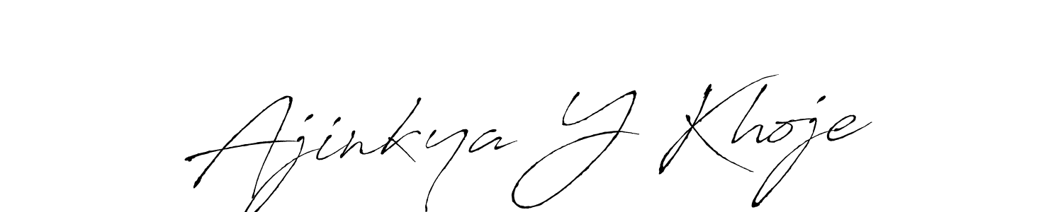 Make a short Ajinkya Y Khoje signature style. Manage your documents anywhere anytime using Antro_Vectra. Create and add eSignatures, submit forms, share and send files easily. Ajinkya Y Khoje signature style 6 images and pictures png
