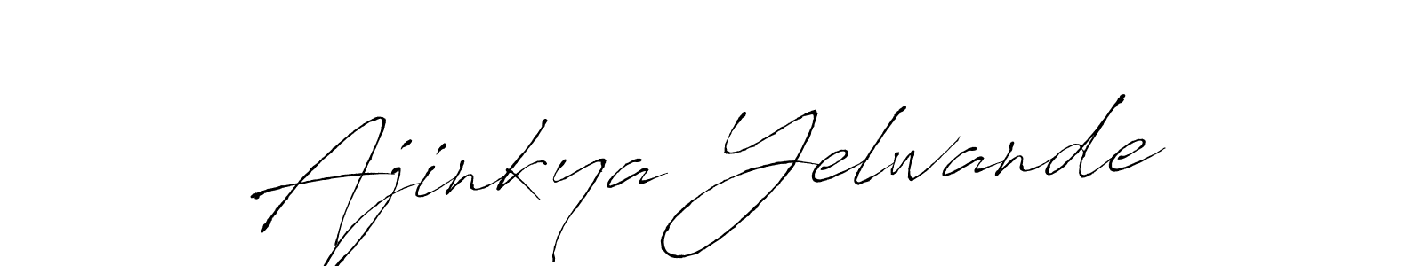 How to make Ajinkya Yelwande name signature. Use Antro_Vectra style for creating short signs online. This is the latest handwritten sign. Ajinkya Yelwande signature style 6 images and pictures png