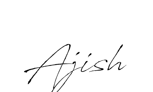 Make a beautiful signature design for name Ajish. With this signature (Antro_Vectra) style, you can create a handwritten signature for free. Ajish signature style 6 images and pictures png