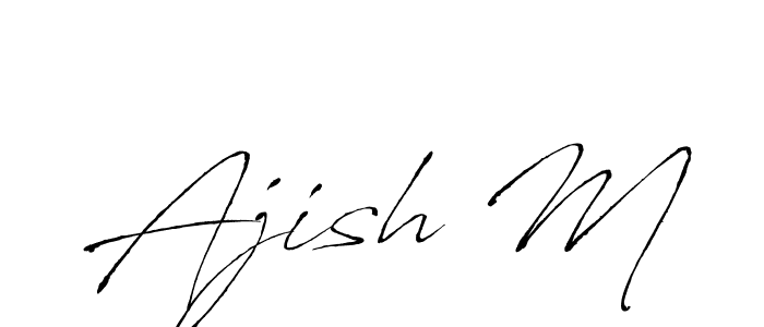 Also You can easily find your signature by using the search form. We will create Ajish M name handwritten signature images for you free of cost using Antro_Vectra sign style. Ajish M signature style 6 images and pictures png