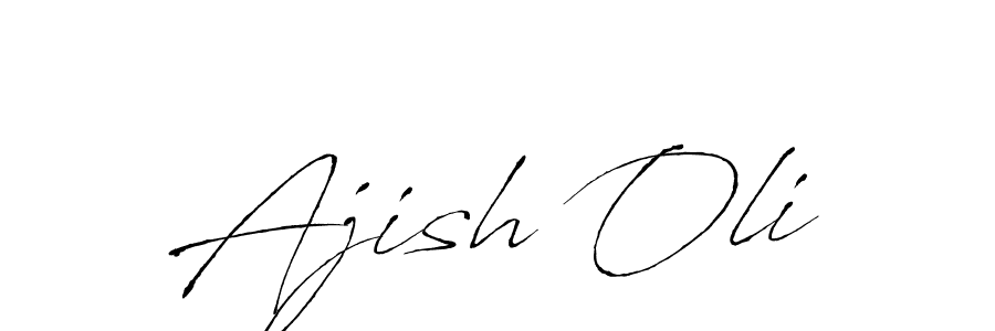 The best way (Antro_Vectra) to make a short signature is to pick only two or three words in your name. The name Ajish Oli include a total of six letters. For converting this name. Ajish Oli signature style 6 images and pictures png