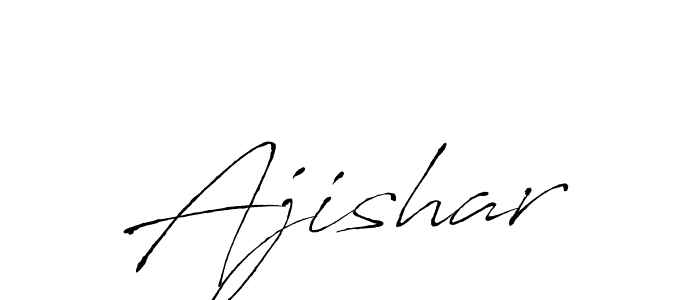 Use a signature maker to create a handwritten signature online. With this signature software, you can design (Antro_Vectra) your own signature for name Ajishar. Ajishar signature style 6 images and pictures png