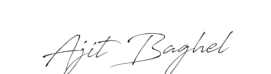 Make a beautiful signature design for name Ajit Baghel. With this signature (Antro_Vectra) style, you can create a handwritten signature for free. Ajit Baghel signature style 6 images and pictures png