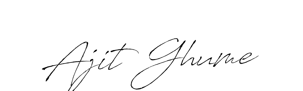 Design your own signature with our free online signature maker. With this signature software, you can create a handwritten (Antro_Vectra) signature for name Ajit Ghume. Ajit Ghume signature style 6 images and pictures png