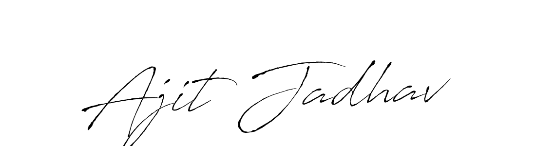 How to make Ajit Jadhav name signature. Use Antro_Vectra style for creating short signs online. This is the latest handwritten sign. Ajit Jadhav signature style 6 images and pictures png