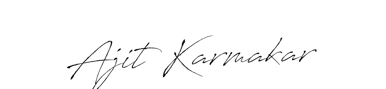 How to make Ajit Karmakar name signature. Use Antro_Vectra style for creating short signs online. This is the latest handwritten sign. Ajit Karmakar signature style 6 images and pictures png
