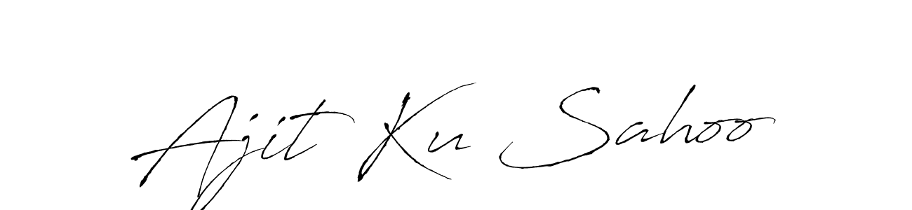 Ajit Ku Sahoo stylish signature style. Best Handwritten Sign (Antro_Vectra) for my name. Handwritten Signature Collection Ideas for my name Ajit Ku Sahoo. Ajit Ku Sahoo signature style 6 images and pictures png