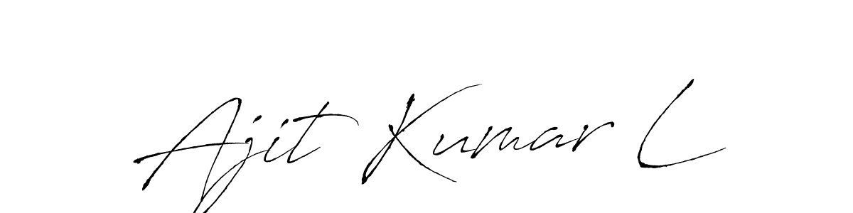 It looks lik you need a new signature style for name Ajit Kumar L. Design unique handwritten (Antro_Vectra) signature with our free signature maker in just a few clicks. Ajit Kumar L signature style 6 images and pictures png