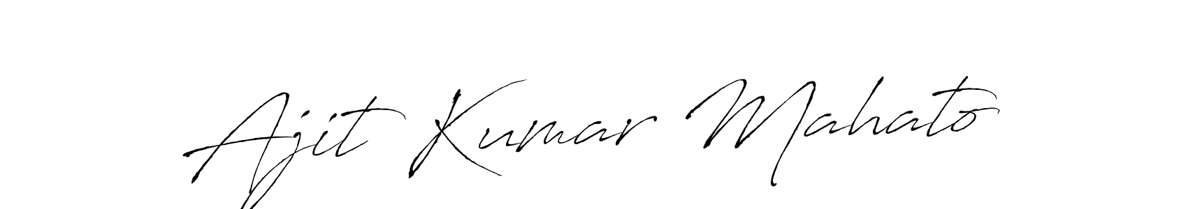 Create a beautiful signature design for name Ajit Kumar Mahato. With this signature (Antro_Vectra) fonts, you can make a handwritten signature for free. Ajit Kumar Mahato signature style 6 images and pictures png