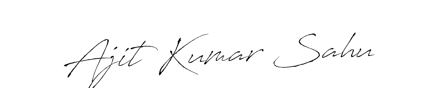 Ajit Kumar Sahu stylish signature style. Best Handwritten Sign (Antro_Vectra) for my name. Handwritten Signature Collection Ideas for my name Ajit Kumar Sahu. Ajit Kumar Sahu signature style 6 images and pictures png