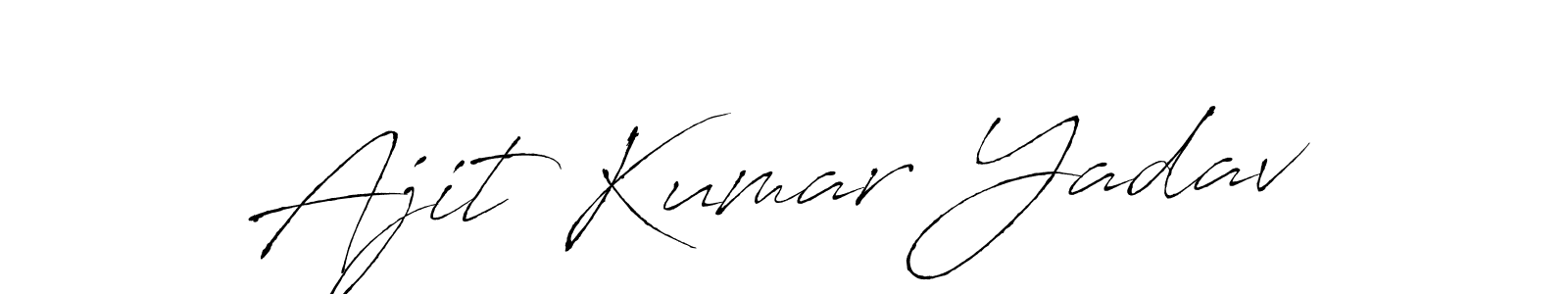 How to make Ajit Kumar Yadav name signature. Use Antro_Vectra style for creating short signs online. This is the latest handwritten sign. Ajit Kumar Yadav signature style 6 images and pictures png