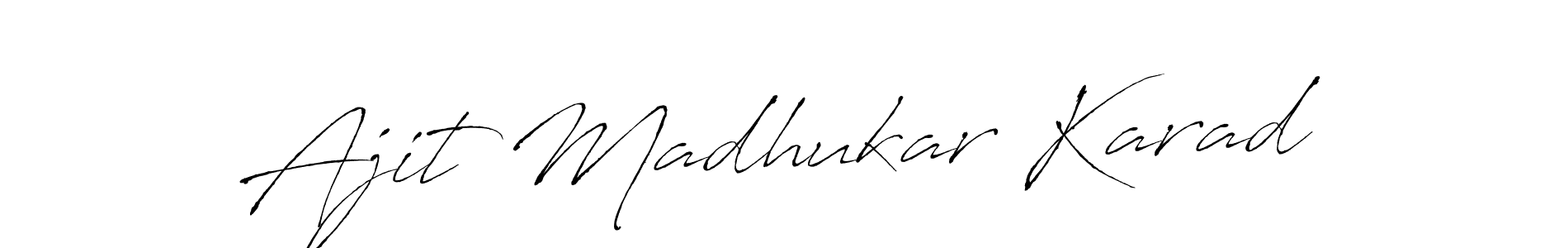 Also we have Ajit Madhukar Karad name is the best signature style. Create professional handwritten signature collection using Antro_Vectra autograph style. Ajit Madhukar Karad signature style 6 images and pictures png