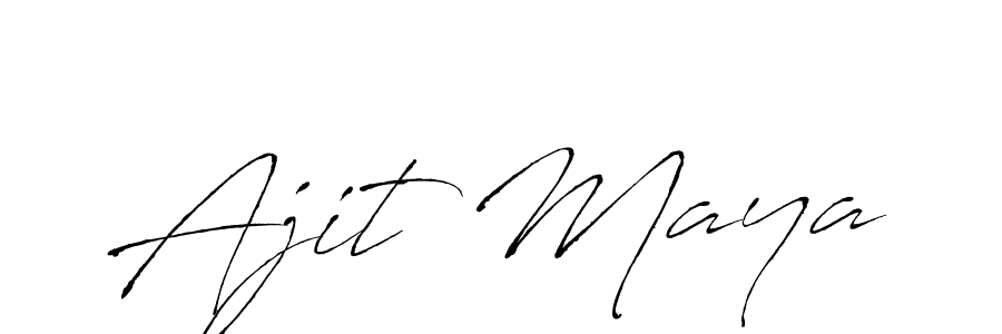 Use a signature maker to create a handwritten signature online. With this signature software, you can design (Antro_Vectra) your own signature for name Ajit Maya. Ajit Maya signature style 6 images and pictures png