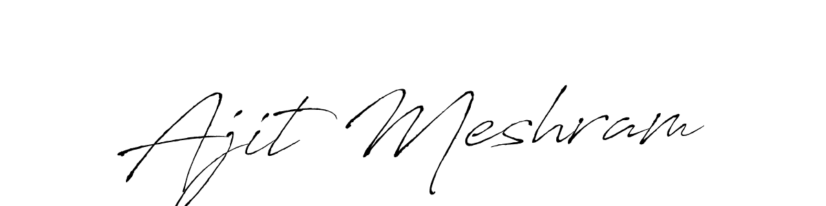 Antro_Vectra is a professional signature style that is perfect for those who want to add a touch of class to their signature. It is also a great choice for those who want to make their signature more unique. Get Ajit Meshram name to fancy signature for free. Ajit Meshram signature style 6 images and pictures png