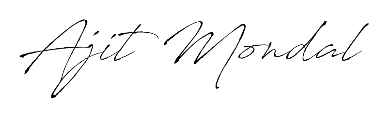 Transform the name Ajit Mondal into a signature masterpiece using Antro_Vectra font. Ideal for photographers, artists, and creators looking for watermarks. Ajit Mondal signature style 6 images and pictures png