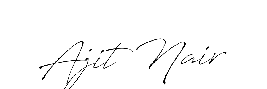 Ajit Nair stylish signature style. Best Handwritten Sign (Antro_Vectra) for my name. Handwritten Signature Collection Ideas for my name Ajit Nair. Ajit Nair signature style 6 images and pictures png