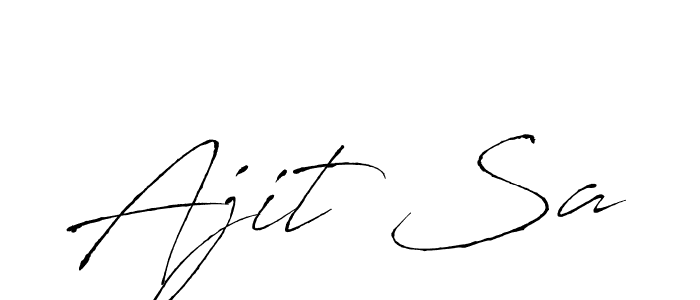 How to make Ajit Sa name signature. Use Antro_Vectra style for creating short signs online. This is the latest handwritten sign. Ajit Sa signature style 6 images and pictures png