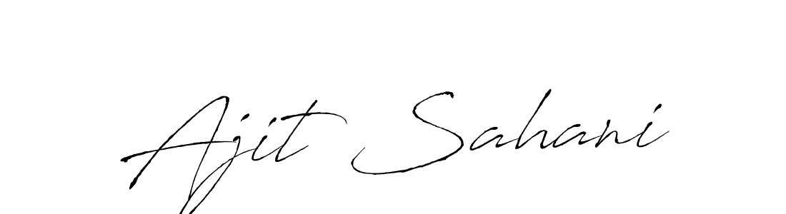 Make a beautiful signature design for name Ajit Sahani. With this signature (Antro_Vectra) style, you can create a handwritten signature for free. Ajit Sahani signature style 6 images and pictures png