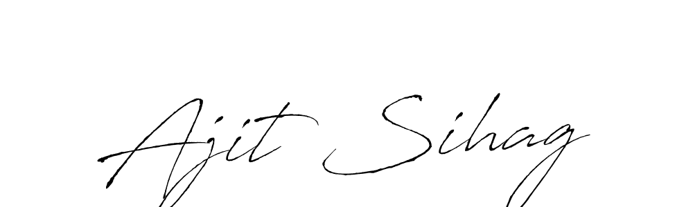 Design your own signature with our free online signature maker. With this signature software, you can create a handwritten (Antro_Vectra) signature for name Ajit Sihag. Ajit Sihag signature style 6 images and pictures png