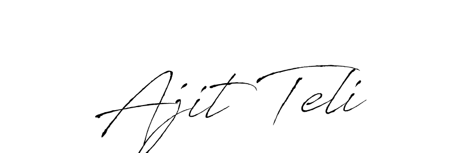 You should practise on your own different ways (Antro_Vectra) to write your name (Ajit Teli) in signature. don't let someone else do it for you. Ajit Teli signature style 6 images and pictures png