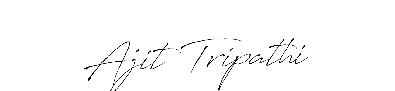 How to make Ajit Tripathi name signature. Use Antro_Vectra style for creating short signs online. This is the latest handwritten sign. Ajit Tripathi signature style 6 images and pictures png