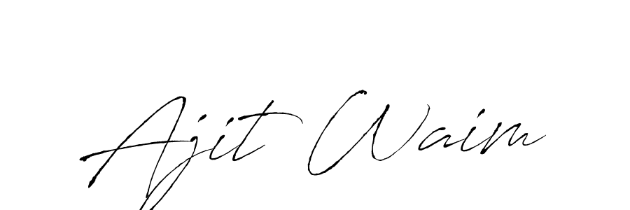 Make a beautiful signature design for name Ajit Waim. With this signature (Antro_Vectra) style, you can create a handwritten signature for free. Ajit Waim signature style 6 images and pictures png