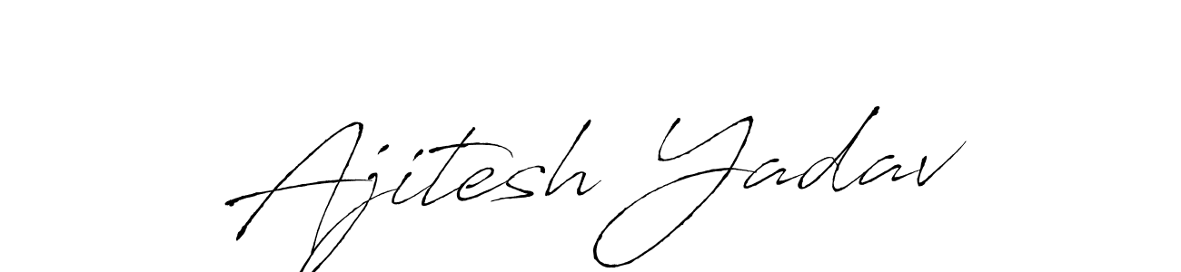 How to make Ajitesh Yadav name signature. Use Antro_Vectra style for creating short signs online. This is the latest handwritten sign. Ajitesh Yadav signature style 6 images and pictures png