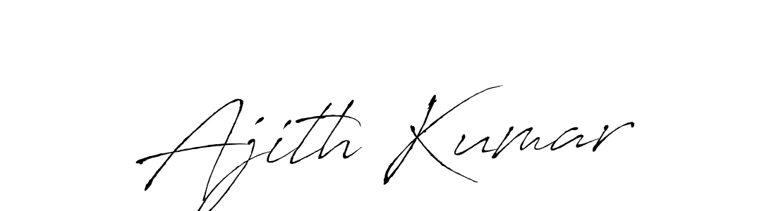 How to make Ajith Kumar name signature. Use Antro_Vectra style for creating short signs online. This is the latest handwritten sign. Ajith Kumar signature style 6 images and pictures png