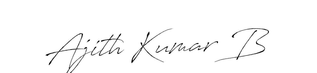 How to make Ajith Kumar B name signature. Use Antro_Vectra style for creating short signs online. This is the latest handwritten sign. Ajith Kumar B signature style 6 images and pictures png