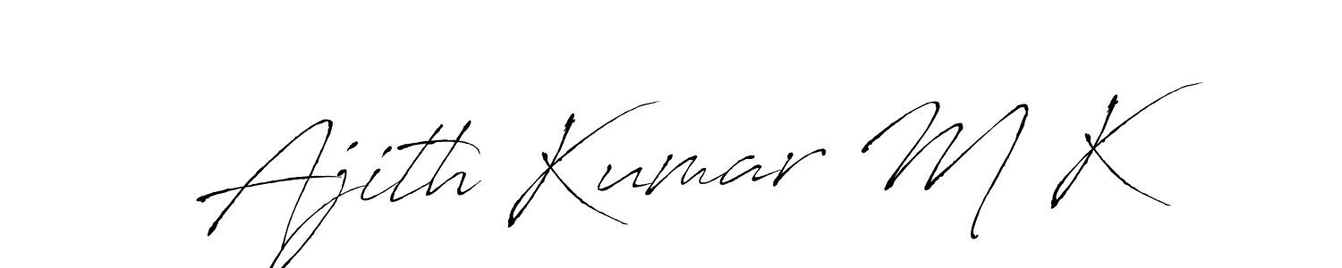 Also You can easily find your signature by using the search form. We will create Ajith Kumar M K name handwritten signature images for you free of cost using Antro_Vectra sign style. Ajith Kumar M K signature style 6 images and pictures png