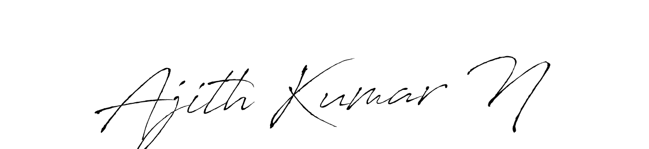 Design your own signature with our free online signature maker. With this signature software, you can create a handwritten (Antro_Vectra) signature for name Ajith Kumar N. Ajith Kumar N signature style 6 images and pictures png