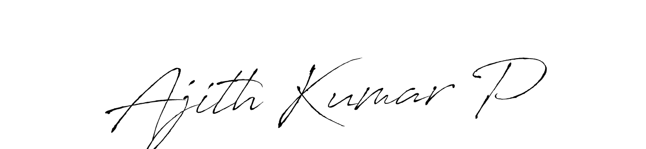 Make a beautiful signature design for name Ajith Kumar P. With this signature (Antro_Vectra) style, you can create a handwritten signature for free. Ajith Kumar P signature style 6 images and pictures png