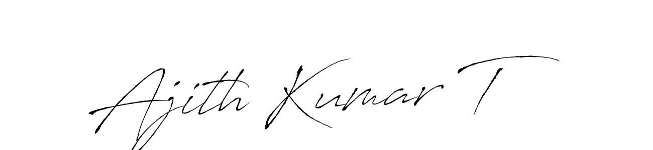 Antro_Vectra is a professional signature style that is perfect for those who want to add a touch of class to their signature. It is also a great choice for those who want to make their signature more unique. Get Ajith Kumar T name to fancy signature for free. Ajith Kumar T signature style 6 images and pictures png