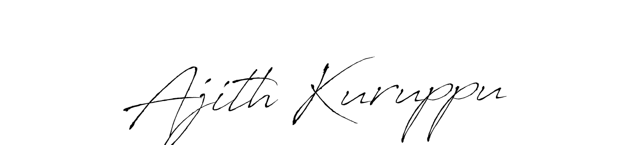 Antro_Vectra is a professional signature style that is perfect for those who want to add a touch of class to their signature. It is also a great choice for those who want to make their signature more unique. Get Ajith Kuruppu name to fancy signature for free. Ajith Kuruppu signature style 6 images and pictures png