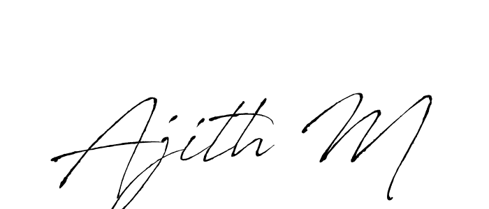 How to Draw Ajith M signature style? Antro_Vectra is a latest design signature styles for name Ajith M. Ajith M signature style 6 images and pictures png