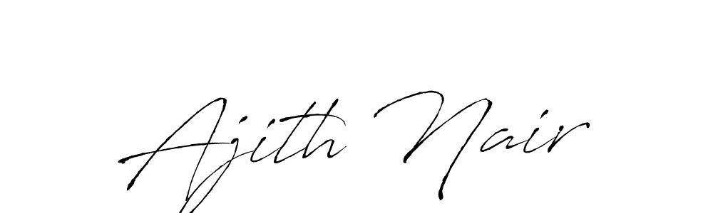 The best way (Antro_Vectra) to make a short signature is to pick only two or three words in your name. The name Ajith Nair include a total of six letters. For converting this name. Ajith Nair signature style 6 images and pictures png