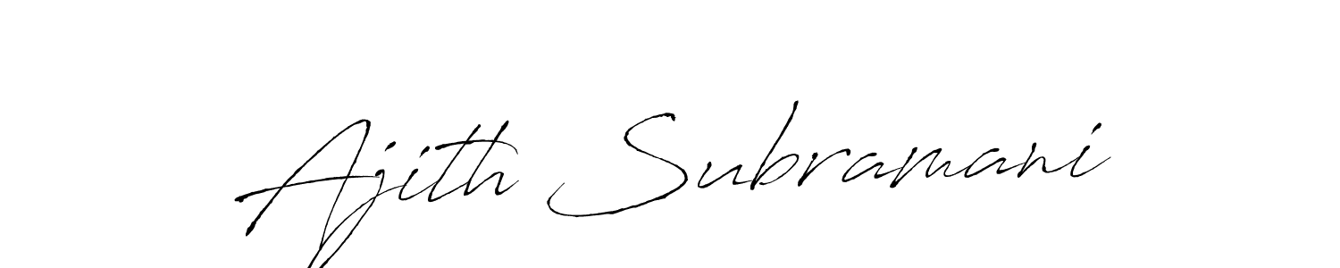 Make a beautiful signature design for name Ajith Subramani. Use this online signature maker to create a handwritten signature for free. Ajith Subramani signature style 6 images and pictures png