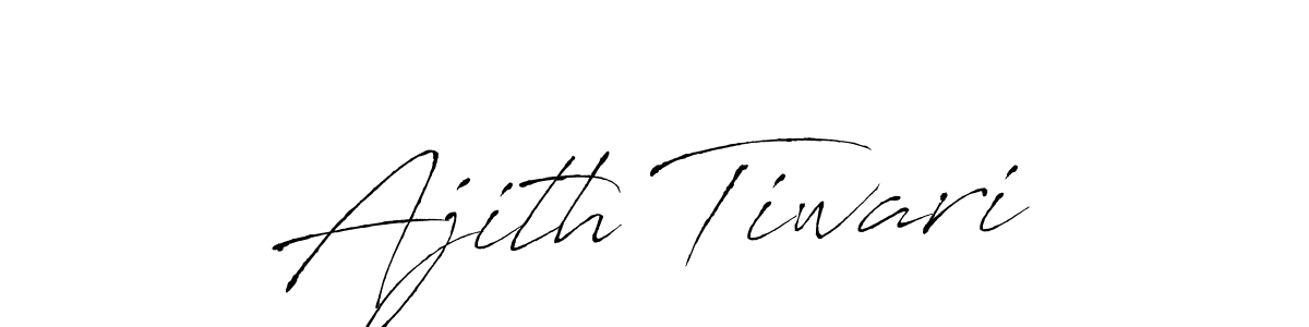 How to make Ajith Tiwari name signature. Use Antro_Vectra style for creating short signs online. This is the latest handwritten sign. Ajith Tiwari signature style 6 images and pictures png