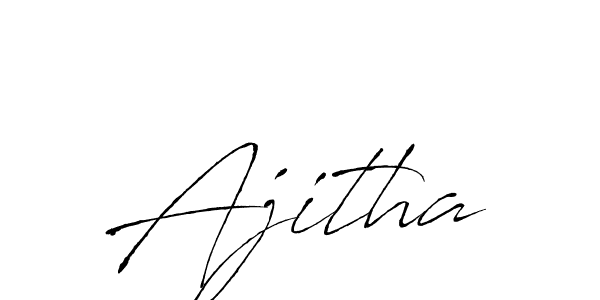 Use a signature maker to create a handwritten signature online. With this signature software, you can design (Antro_Vectra) your own signature for name Ajitha. Ajitha signature style 6 images and pictures png