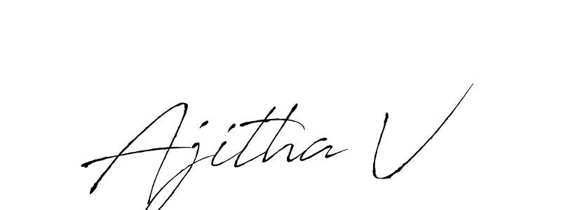 93+ Ajitha V Name Signature Style Ideas | Unique E-Sign