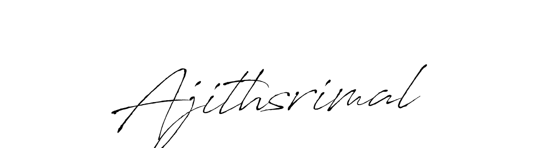 Make a beautiful signature design for name Ajithsrimal. With this signature (Antro_Vectra) style, you can create a handwritten signature for free. Ajithsrimal signature style 6 images and pictures png