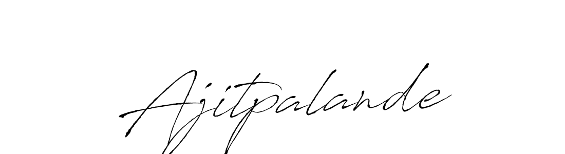 How to make Ajitpalande name signature. Use Antro_Vectra style for creating short signs online. This is the latest handwritten sign. Ajitpalande signature style 6 images and pictures png