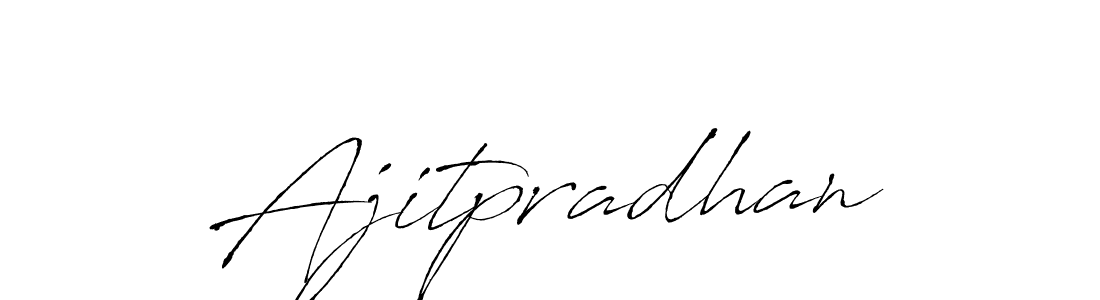 Make a beautiful signature design for name Ajitpradhan. With this signature (Antro_Vectra) style, you can create a handwritten signature for free. Ajitpradhan signature style 6 images and pictures png