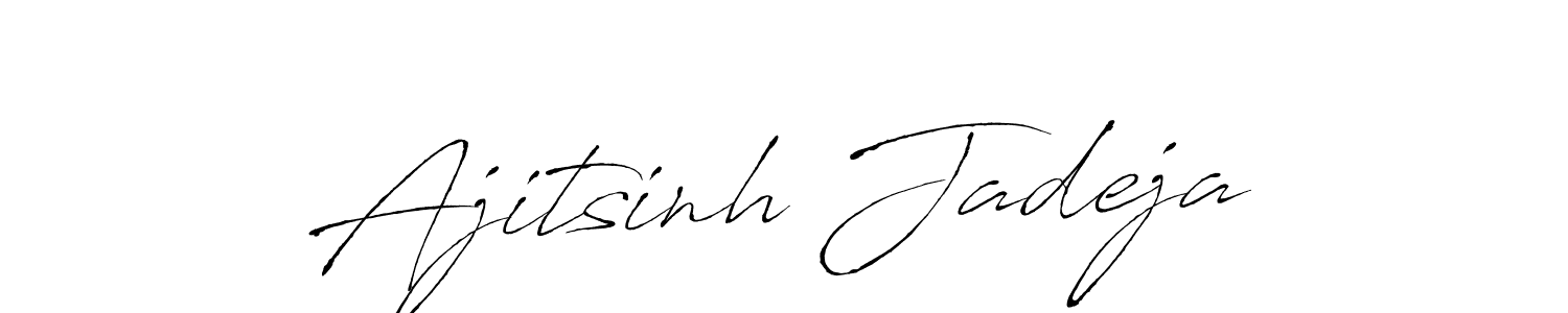 How to make Ajitsinh Jadeja name signature. Use Antro_Vectra style for creating short signs online. This is the latest handwritten sign. Ajitsinh Jadeja signature style 6 images and pictures png