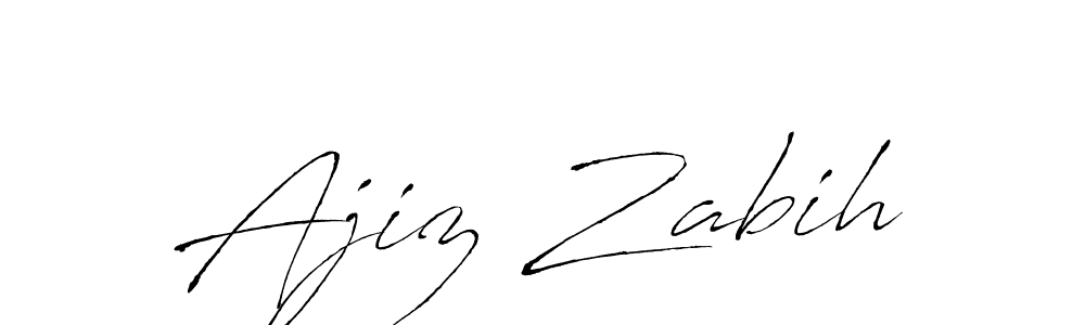 Also You can easily find your signature by using the search form. We will create Ajiz Zabih name handwritten signature images for you free of cost using Antro_Vectra sign style. Ajiz Zabih signature style 6 images and pictures png