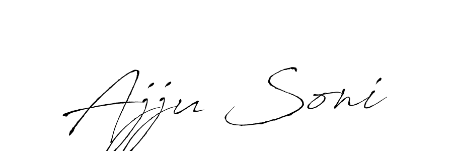 How to make Ajju Soni name signature. Use Antro_Vectra style for creating short signs online. This is the latest handwritten sign. Ajju Soni signature style 6 images and pictures png