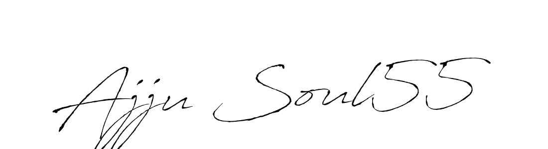 You can use this online signature creator to create a handwritten signature for the name Ajju Soul55. This is the best online autograph maker. Ajju Soul55 signature style 6 images and pictures png